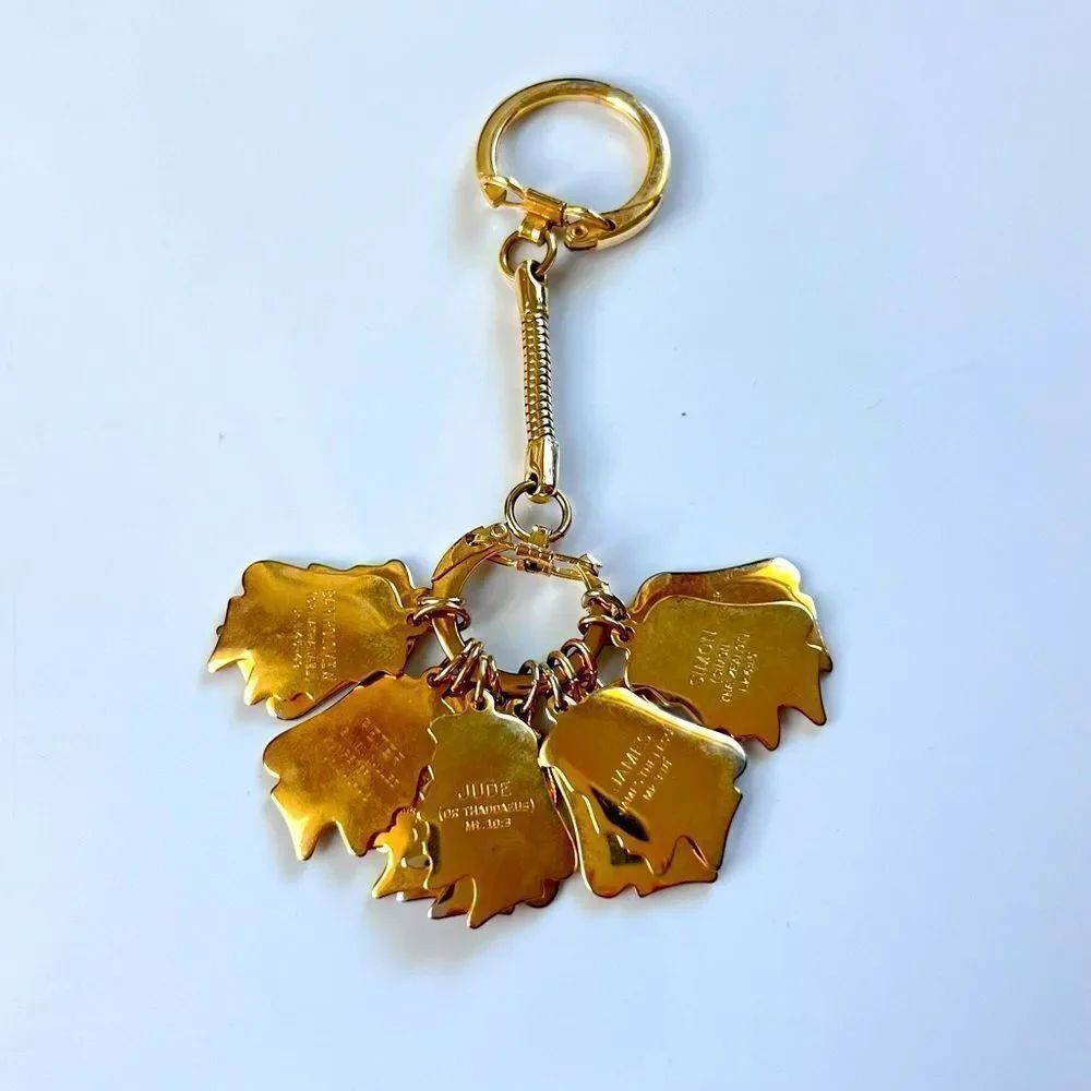 Vintage Twelve Disciples Religious Charms Keychain